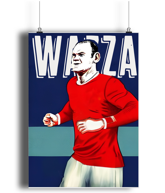 Wayne Rooney Wazza A3 Wall Art Print