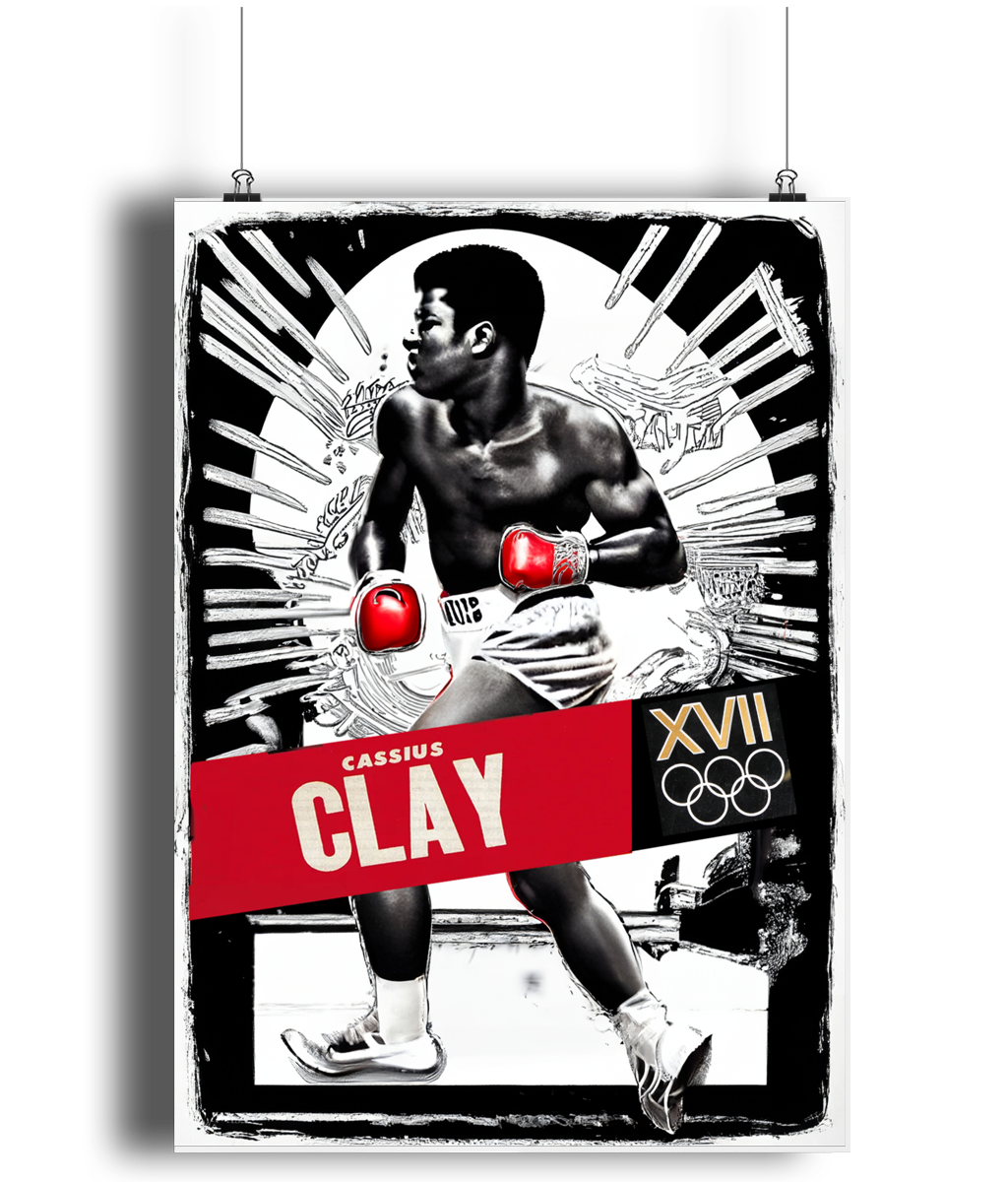 Muhammad Ali Olympics XVII A3 Wall Art Print