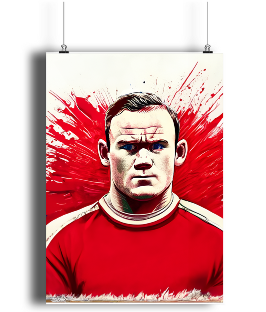 Wayne Rooney Explosion A3 Wall Art Print