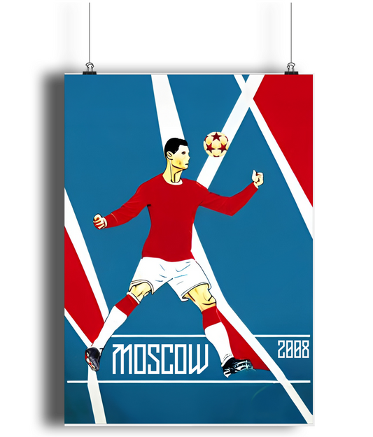 Cristiano Ronaldo Moscow 2008 A3 Wall Art Print