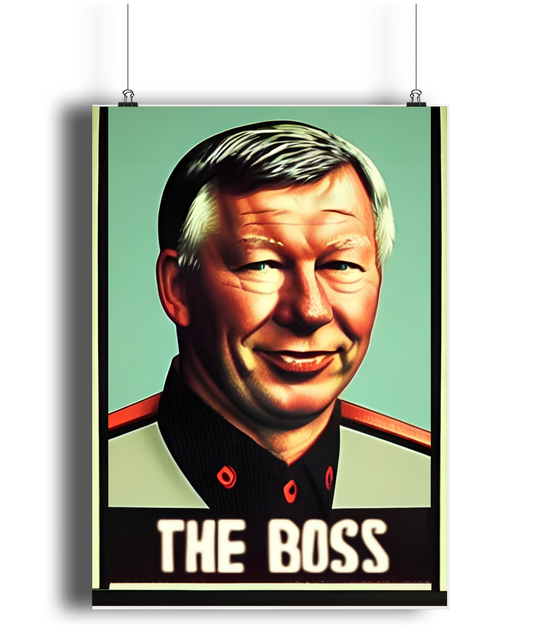 Sir Alex Ferguson The Boss A3 Wall Art Print