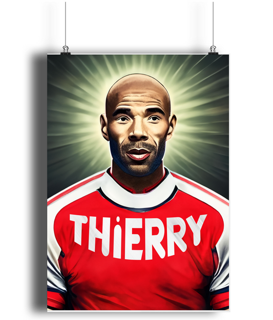 Thierry Henry Glow A3 Wall Art Print