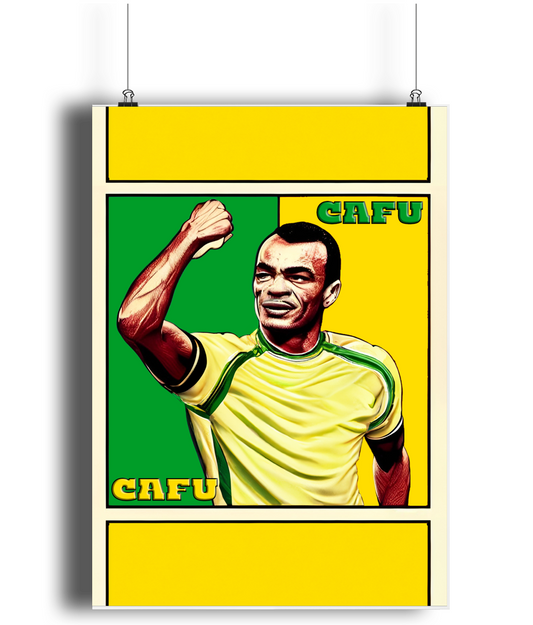 Cafu Brasil Stamp A3 Wall Art Print