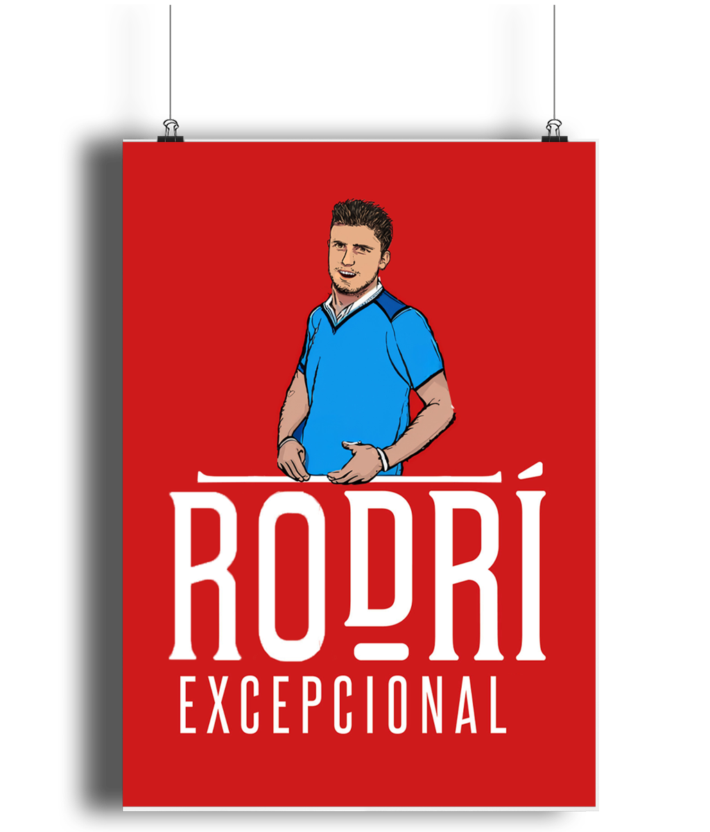 Rodri Excepcional A3 Print Red