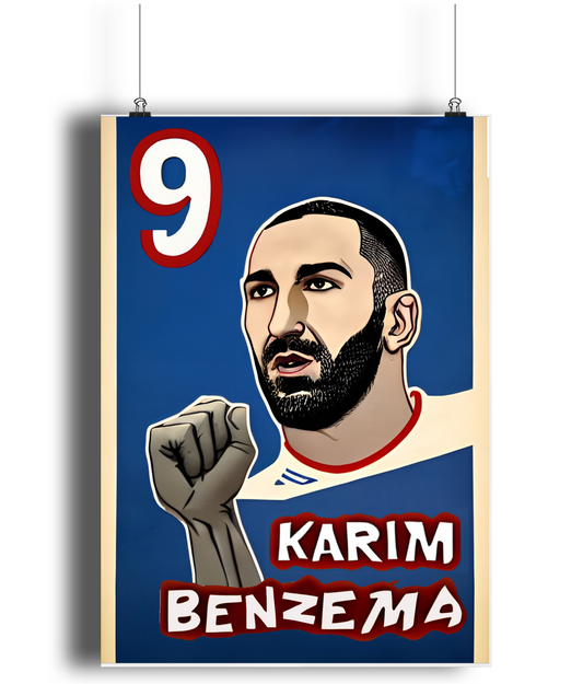 Karim Benzema Power A3 Wall Art Print