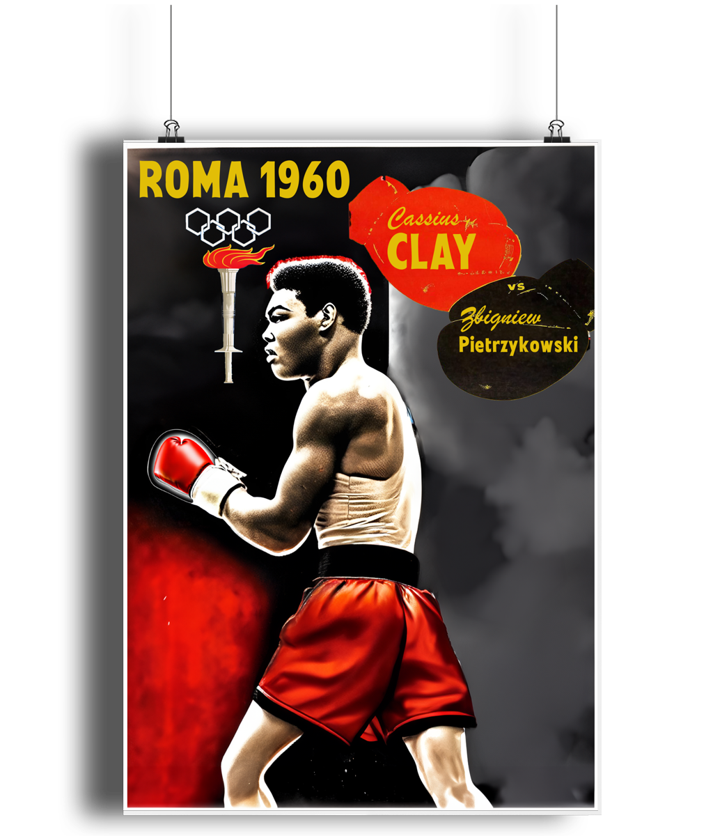 Muhammad Ali 1960 Rome Olympics A3 Wall Art Print