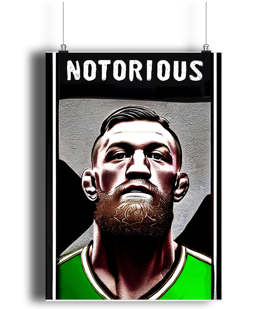 Conor McGregor Notorious A3 Wall Art Print