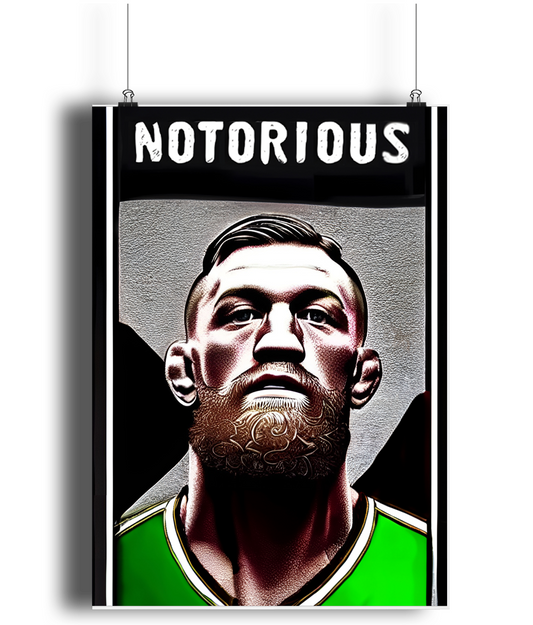 Conor McGregor Notorious A3 Wall Art Print