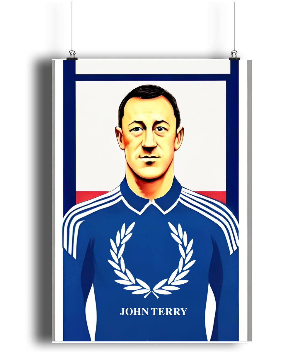 John Terry Fred Perry A3 Wall Art Print