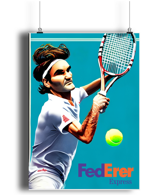 Roger Federer FedEx A3 Wall Art Print