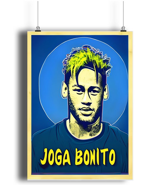 Neymar Brazil Joga Bonito A3 Wall Art Print