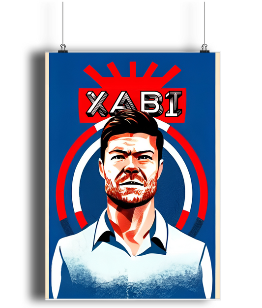 Xabi Alonso Retro A3 Wall Art Print