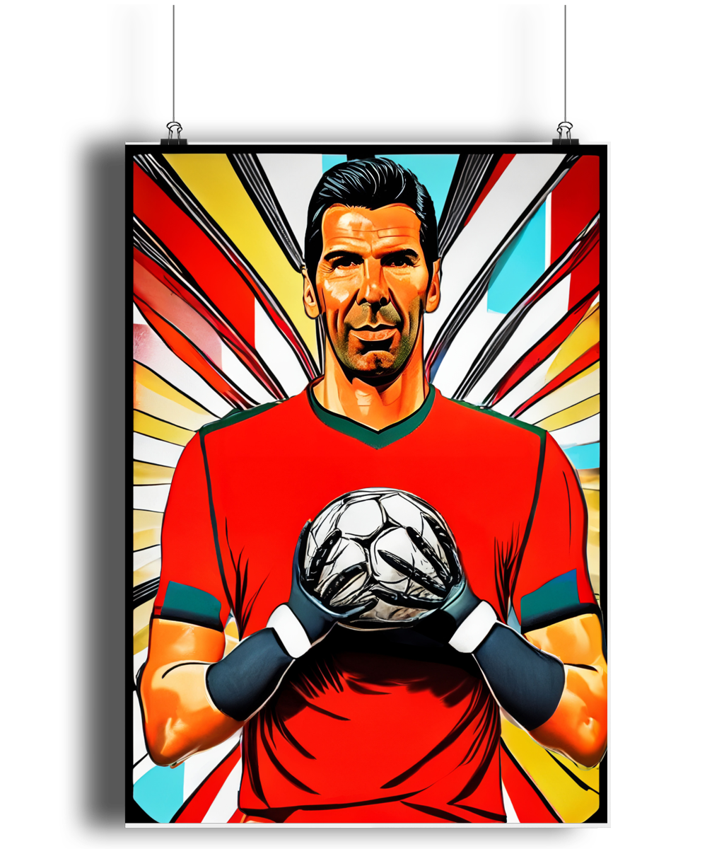 Gianlugui Buffon Retro A3 Wall Art Print