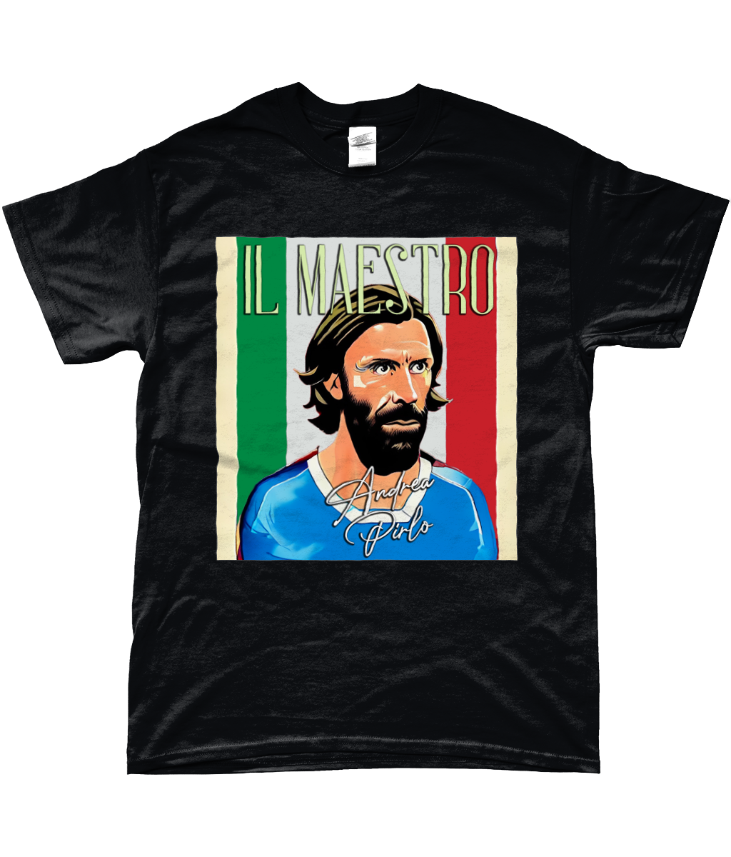 Andrea Pirlo il Maestro Italia Flag T-shirt