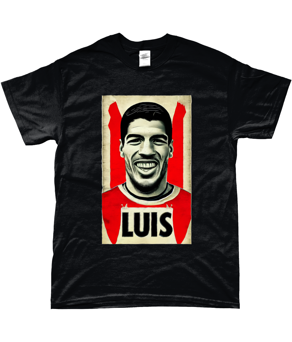 Luis Suarez Retro Liverpool T-shirt