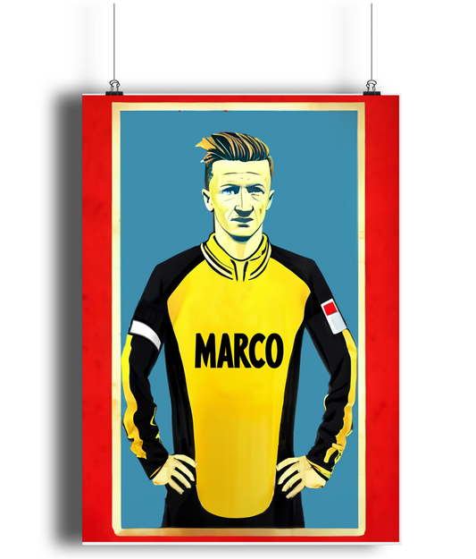 Marco Reus Retro A3 Wall Art Print