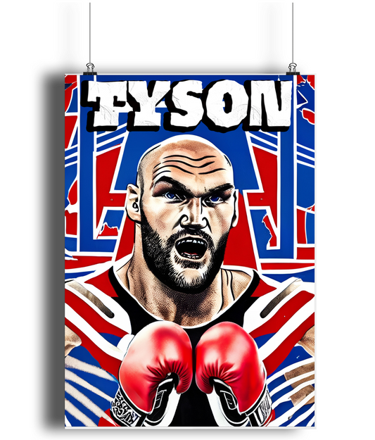 Tyson Fury Celebrate A3 Print