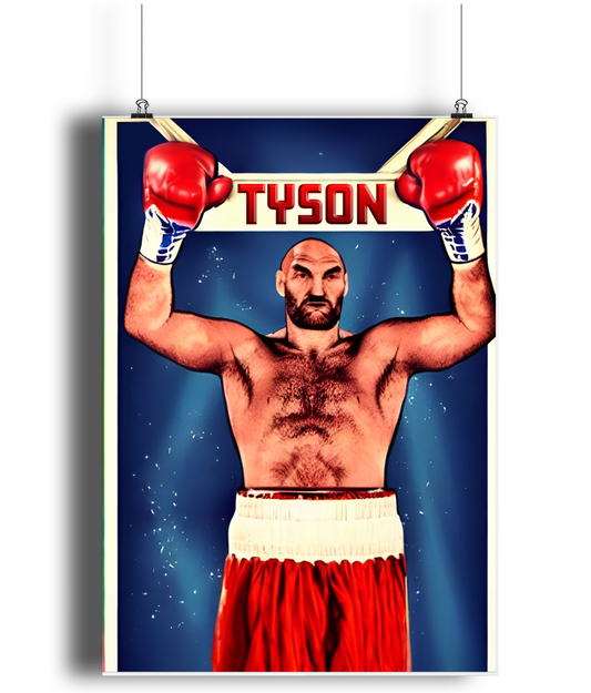 Tyson Fury Retro A3 Wall Art Print