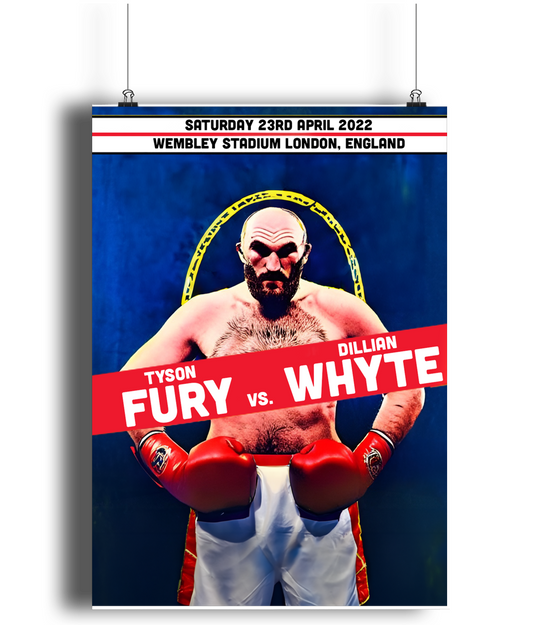 Tyson Fury Wembley Arch A3 Wall Art Print