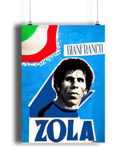 Gianfranco Zola Italia A3 Print