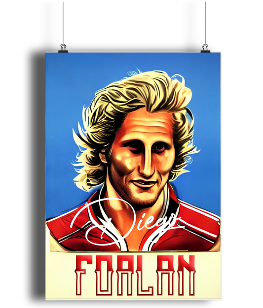 Diego Forlan Signature A3 Wall Art Print