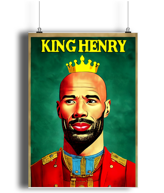 Thierry Henry King Henry A3 Wall Art Print