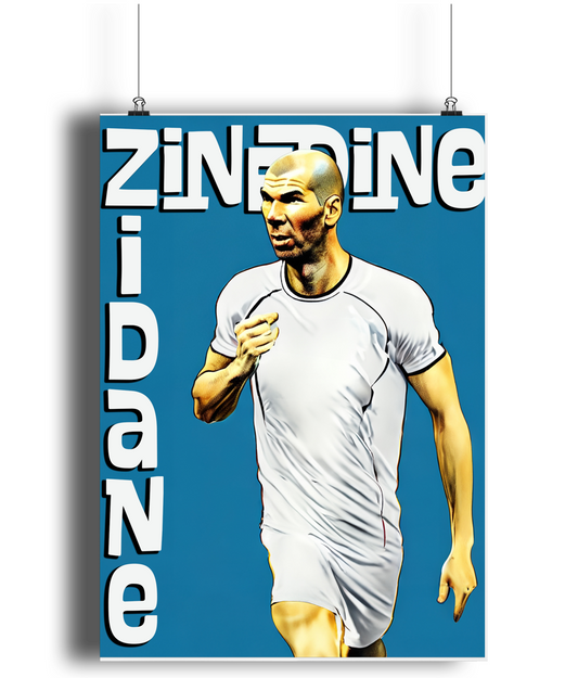 Zinedine Zidane Real A3 Wall Art Print