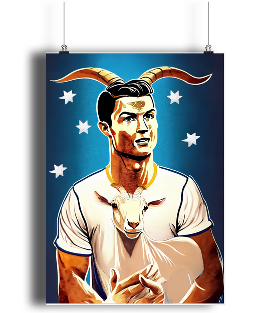 Cristiano Ronaldo GOAT Real A3 Wall Art Print