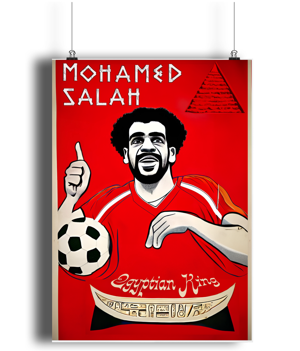 Mohamed Salah Egyptian King A3 Wall Art Print