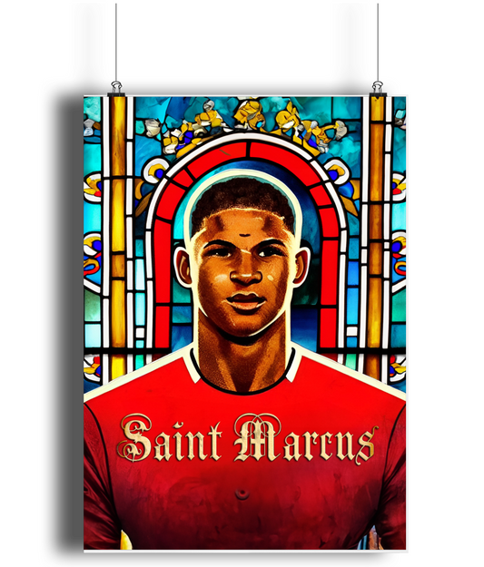 Marcus Rashford Saint A3 Wall Art Print