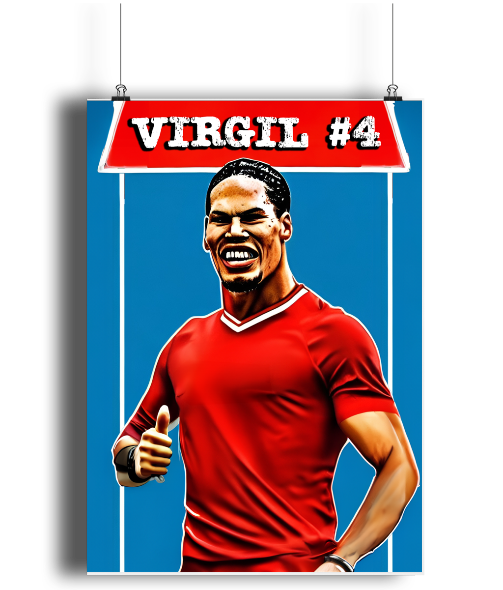 Virgil van Dijk Icon A3 Wall Art Print