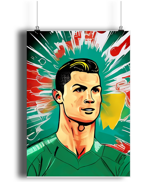 Cristiano Ronaldo Paint A3 Wall Art Print