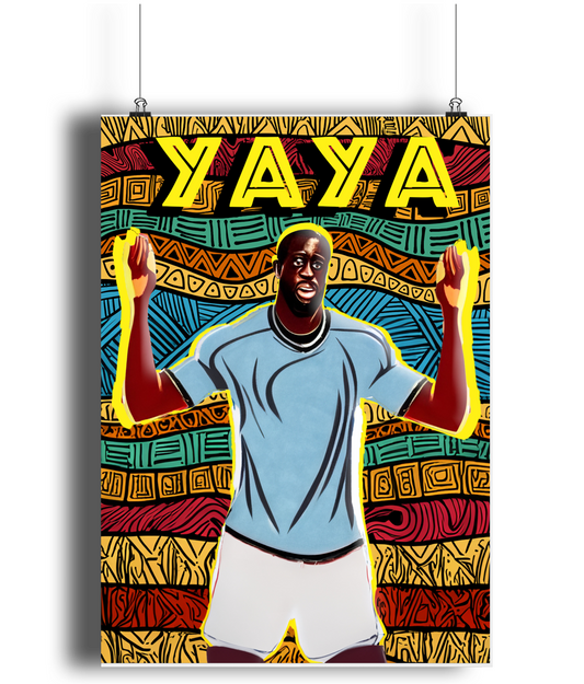 Yaya Toure Côte d'Ivoire A3 Wall Art Print