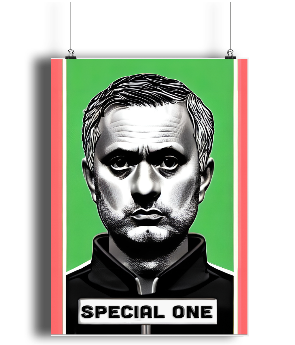 Jose Mourinho Special One Mugshot A3 Wall Art Print