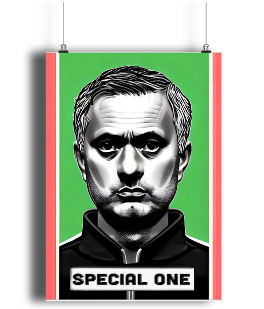 Jose Mourinho Special One Mugshot A3 Wall Art Print