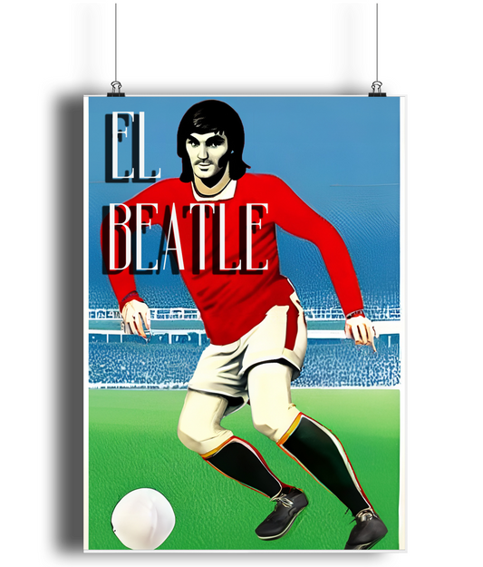 George Best El Beatle A3 Wall Art Print