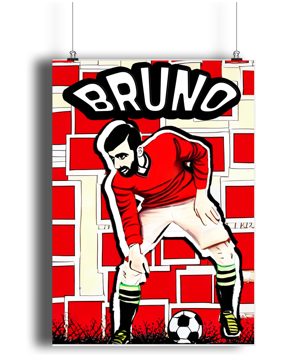 Bruno Fernandes Icon A3 Print