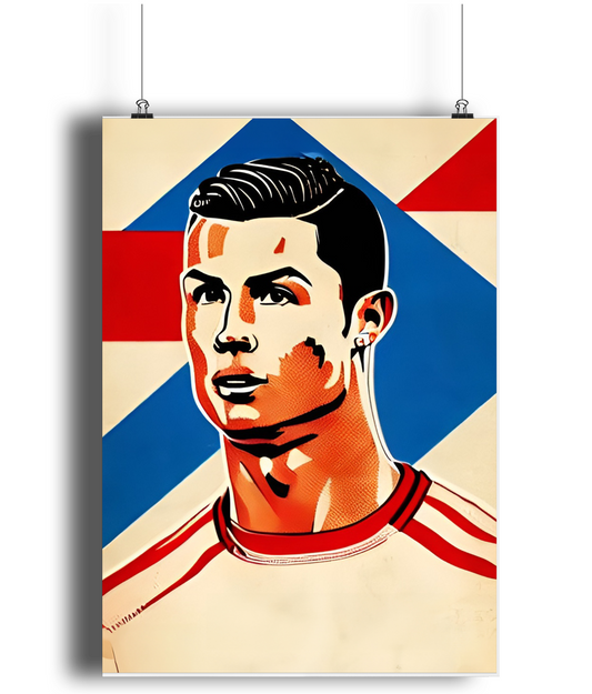 Cristiano Ronaldo Retro A3 Wall Art Print