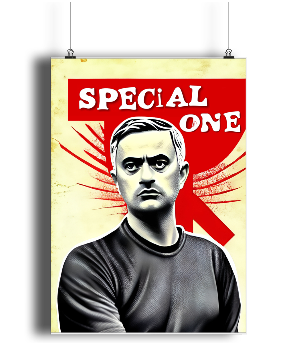 Jose Mourinho Special One Sepia A3 Wall Art Print