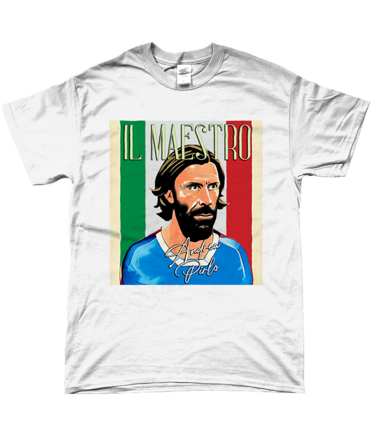 Andrea Pirlo il Maestro Italia Flag T-shirt