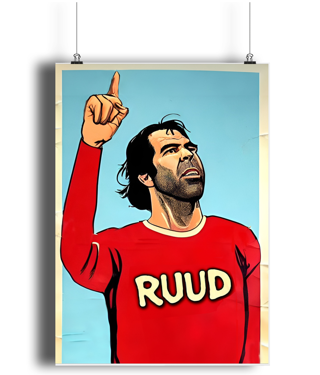 Ruud van Nistelrooy Retro A3 Wall Art Print