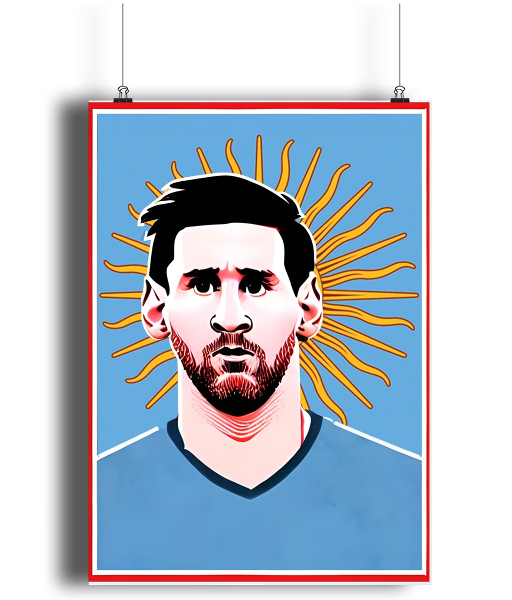 Lionel Messi Sol de Mayo A3 Wall Art Print