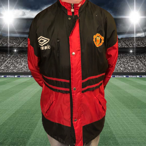 Manchester Utd 1992-93 Padded Managers Coat - Umbro - XL